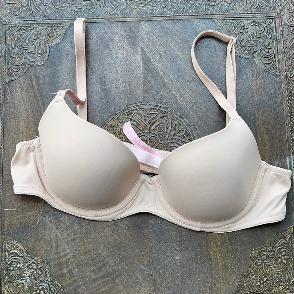 pink victoria’s secret nude 34A